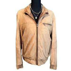 Gimo’s per Anna 100% Leather Zip Up Jacket with Silk and Cotton Lining